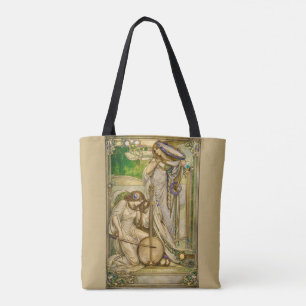 Jugendstil Musikmädchen Vintage-Illustration Tasche