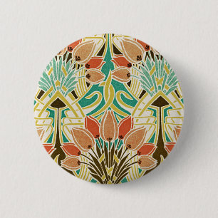 Jugendstil-Muster #11 Button