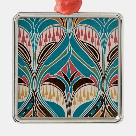 Jugendstil-Muster #11 in Emporio Moffa Silbernes Ornament (Vorne)