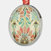 Jugendstil-Muster #11 Silbernes Ornament (Links)