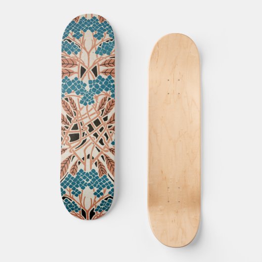 Jugendstil-Muster #12 Skateboard (Vorderseite)