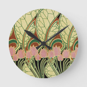 Jugendstil-Muster #1 Runde Wanduhr
