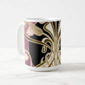 Jugendstil-Muster #2 Kaffeetasse (Vorderseite Links)