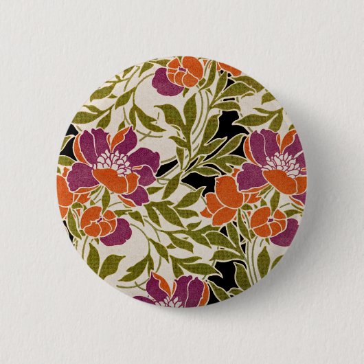Jugendstil-Muster #3 Button (Vorderseite)