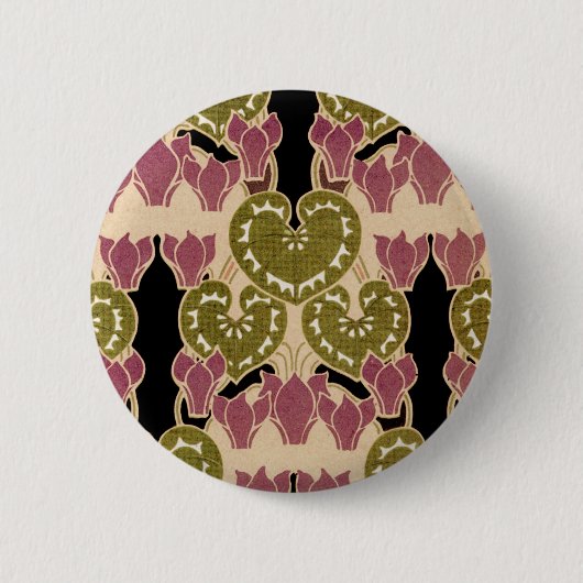Jugendstil-Muster #4 Button (Vorderseite)