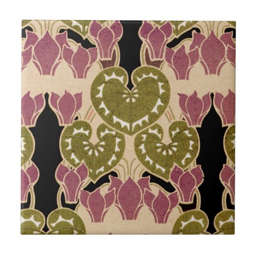Jugendstil-Muster #4 Fliese (Vorderseite)