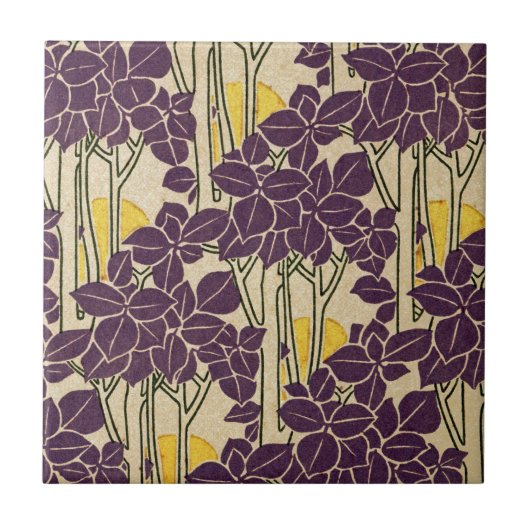 Jugendstil-Muster #5 Fliese (Vorderseite)