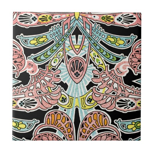 Jugendstil-Muster #8 Fliese (Vorderseite)