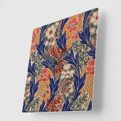 Jugendstil-Muster #8 in Emporio Moffa Quadratische Wanduhr (Winkel)