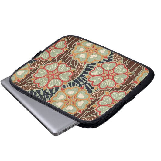 Jugendstil-Muster Nr. 2 in Emporio Moffa Laptopschutzhülle (Vorne Knopf)