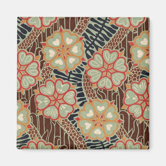 Jugendstil-Muster Nr. 2 in Emporio Moffa Magnet (Vorne)