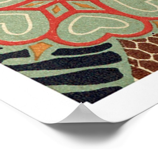 Jugendstil-Muster Nr. 2 in Emporio Moffa Poster (Ecke)