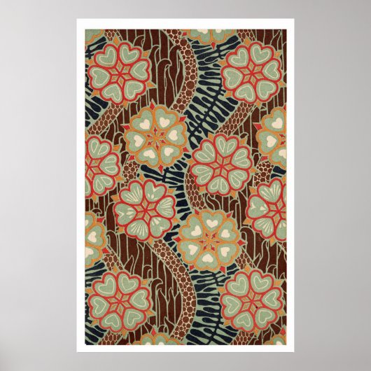 Jugendstil-Muster Nr. 2 in Emporio Moffa Poster (Vorne)