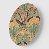 Jugendstil-Muster Nr. 3 in Emporio Moffa Große Wanduhr (Winkel)