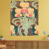 Jugendstil-Muster Nr. 4 in Emporio Moffa Leinwanddruck (Insitu (Wohnzimmer))