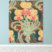 Jugendstil-Muster Nr. 4 in Emporio Moffa Leinwanddruck (Insitu (Holzboden))