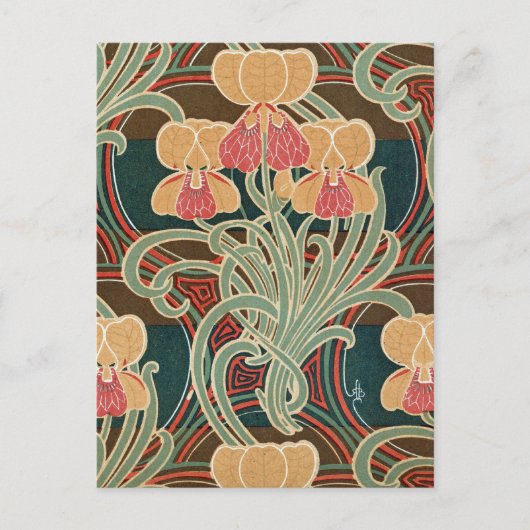 Jugendstil-Muster Nr. 4 in Emporio Moffa Postkarte (Vorderseite)