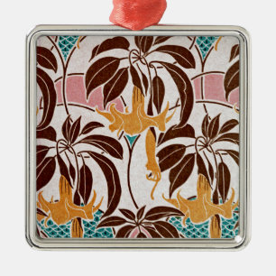 Jugendstil-Muster Nr. 5 in Emporio Moffa Silbernes Ornament