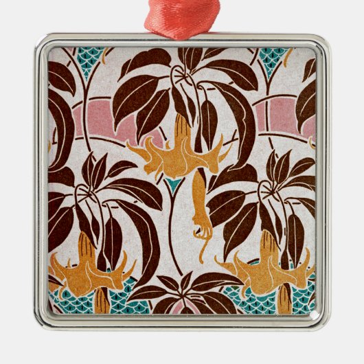Jugendstil-Muster Nr. 5 in Emporio Moffa Silbernes Ornament (Vorne)