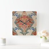 Jugendstil-Muster Nr. 6 in Emporio Moffa Quadratische Wanduhr (Zuhause)