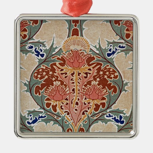 Jugendstil-Muster Nr. 6 in Emporio Moffa Silbernes Ornament (Vorne)