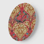 Jugendstil-Muster Nr. 9 in Emporio Moffa Große Wanduhr (Winkel)