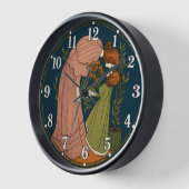 Jugendstil Mutter und Tochter Uhr (Winkel)