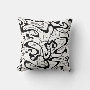 Jugendstil nahtloses Muster. Lockige Textur in vin Kissen