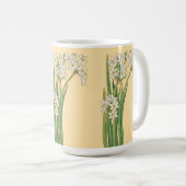Jugendstil-Narzissenblumen Kaffeetasse (VorderseiteRechts)