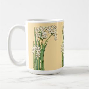 Jugendstil-Narzissenblumen Kaffeetasse