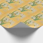 Jugendstil-Narzissenblumen – Ostern Geschenkpapier (Ecke)