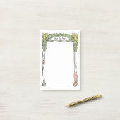 Jugendstil-Natur Themenwelt Wasserfarbe Post-it Klebezettel (Auf Schreibtisch)