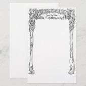 Jugendstil-Naturdenkmal Briefpapier (Vorne/Hinten)
