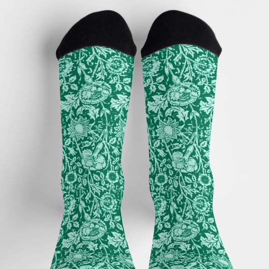 Jugendstil-Nelke-Damaskus, Türkis Socken (Oben)