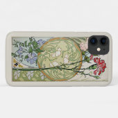 Jugendstil-Nelken Clematis Blume  Case-Mate iPhone Hülle (Rückseite (Horizontal))