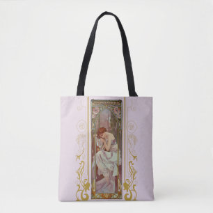 Jugendstil-Night's Erholung von Alphonse Mucha Tasche