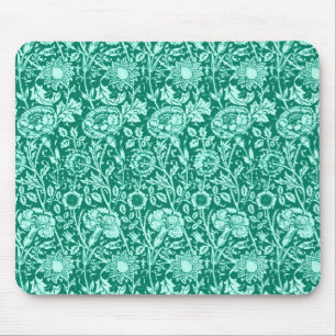Jugendstil-Nobelstube Damask, Türkis und Aqua Mousepad