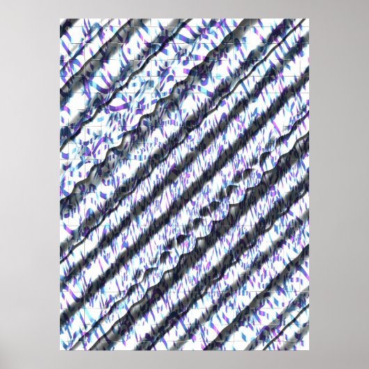 Jugendstil OP Art Muster Poster (Vorne)