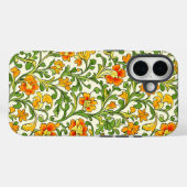 Jugendstil orange-gelbes Blumenmuster Case-Mate iPhone Hülle (Rückseite (Horizontal))