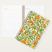 Jugendstil orange-gelbes Blumenmuster Planer (Anzeige)