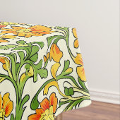 Jugendstil orange-gelbes Blumenmuster Tischdecke (Beispiel)