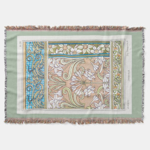 Jugendstil-Osterglocke Verneui Textilkunst Blumenk Decke