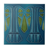 Jugendstil - Palme Tree Fliese (Vorderseite)