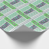 Jugendstil-Papagei-Affendschungel tropisches Desig Geschenkpapier (Ecke)