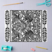 Jugendstil-Papageien Zeichnend Dekoupage Tissue Pa Seidenpapier (Basteln)