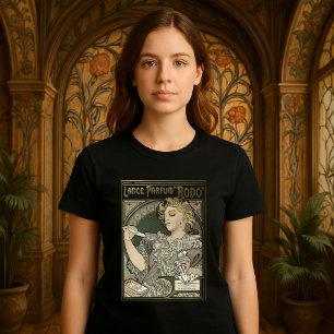 Jugendstil-Parfümwerbung von Alphonse Mucha T-Shirt
