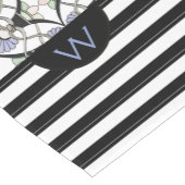 Jugendstil-Pastel-Muscheln, Lilien und Schwarze St Kurzer Tischläufer (Ecke)