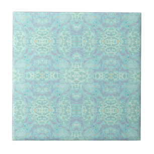Jugendstil Pastell Türkis Blau Spiegelmuster Fliese