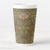 Jugendstil-Pfau-Blume-Jacquard Milchtasse (Vorderseite)