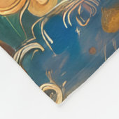 Jugendstil Pfau Fleecedecke (Ecke)